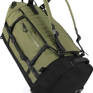 Men's Olive and Black Duffel Bag